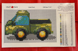 Green Truck Full Round Drill Kids Diamond Painting Kit