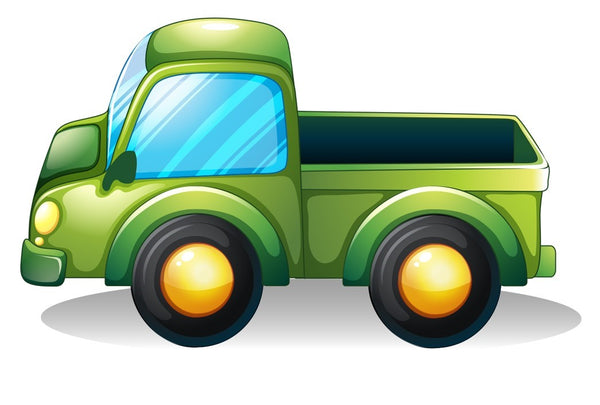 Green Truck Full Round Drill Kids Diamond Painting Kit